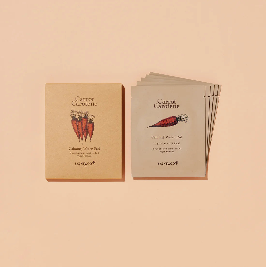 SKINFOOD Carrot Carotene Calming Water Pad Pouch (2 Pads)